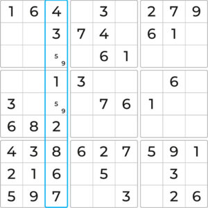 Filling in Notes technique Sudoku Row